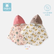 aqpa婴儿秋冬斗篷宝宝装防风披肩卡通外套男女童夹棉披风【适合15-20℃】 虎趣（1件） 均码（0-2岁）