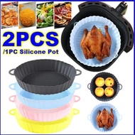 Reusable Air Fryer Silicone Pot Air Fryers Liners Oven Baking Tray Pizza Fried Chicken Basket Cookin