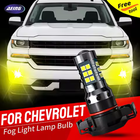 2x Car LED Front Fog Lights Bulbs Canbus For Chevrolet Tahoe Suburban Colorado Silverado Camaro Aval