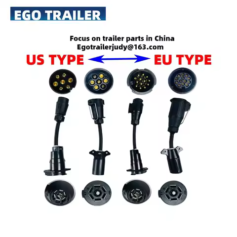 EgoTrailer Trailer Plug Adapter 13 Pin Trailer Socket to 7 Pin RV Blade Plug Connector Plug Trailer 