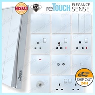 [PEARL WHITE] reTouch Switch Elegance Sense 16A Wall Switch 13A 15A 20A Socket Plug Data TV Astro Ou