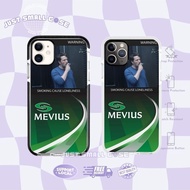 MEVIUS GREEN R0K0K CIGARET IMD Bumper Clear Case Neon Casing for iPhone 17 PRO MAX 17 AIR 16 PLUS 15