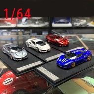 Model Kereta Diecast Skala 1/64 Ferrari Pista 488 Model Kereta Sukan Simulasi Aloi Ferrari Perhiasan