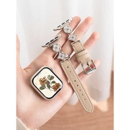 ✿ CRAFTSMAN DAI | Fashionable Leather Women's Creative Metal Watch Strap for Apple Watch Series 11