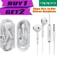 🔥[BUY 1 FREE 2] EARPHONE ORIGINAL OPPO A17K A77s A78 A79 A54 A57 A97 A9 Wired Studio Handsfree 3.5mm Jack Plug Headsets