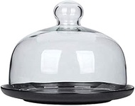 Home Dessert Table 6-10 Inch Clear Glass Dome Salad Pizza Ceramic Tray Bar Restaurant Round Cake Box