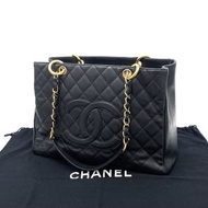 CHANEL 香奈兒 Matelasse 大號 Coco Mark GST 魚子醬皮鏈托特包 eH0559H