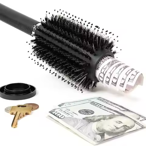 Hair Comb Secret Stash Hidden Safe Diversion Brush Key Safe Box Hiding Diamond Jewelry Storage Discr