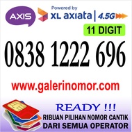 Nomor Cantik Axis 11 Digit Axiata Prabayar Support 4.5G Jaringan XL Nomer Kartu Perdana 0838 1222 696
