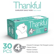 Thankful Face Mask Kids Earloop Daily 30S