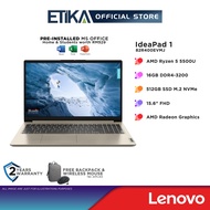 Lenovo IP1 82R400EVMJ Laptop | AMD Ryzen 5 5500U, 16GB, 512GB, 15.6'' FHD, MS Office, W11 | IdeaPad 1 15ALC7