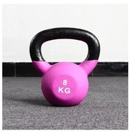 Kettlebell Cast Iron Vinyl Coated Kettlebell 8KG（Color random)