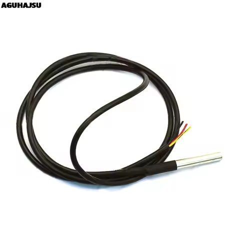 1PCS DS1820 Stainless steel package Waterproof DS18b20 temperature probe temperature sensor 18B20 Fo