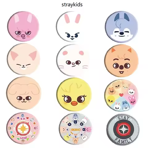 SKZOO Anime Straykids Star Surrounding Round Bar Brooch Cartoon Cute Badge Tinplate Badge Hat Gift
