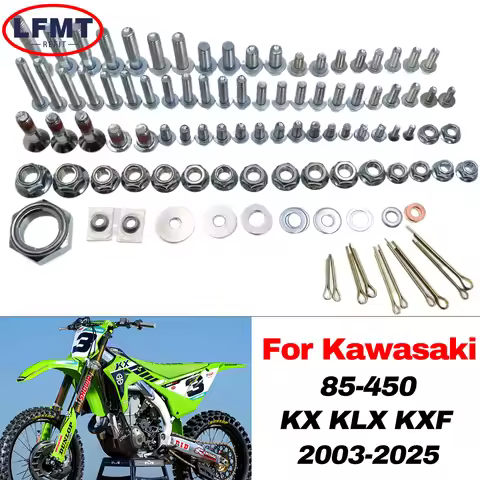 Motorcycles Fairing Fender Screw Bolt Kit Fastener Set For Kawasaki 80 85 100 125 250 450 KX KLX KX2