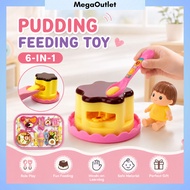 6 in 1 Pudding Jelly Toy Set Kids Pretend Play Food Feeding Toy Dessert Play Set Mainan Puding Sendo
