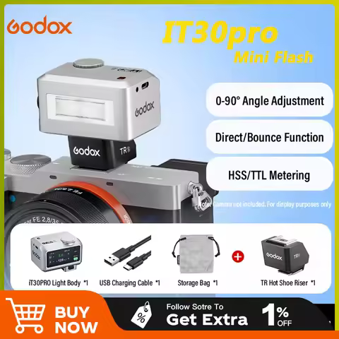 Godox iT30Pro C/N/O/F/S iFlash Camera Flash Ultra-Lightweight Mini TTL Pocket Flash with 2.4GHz Wire