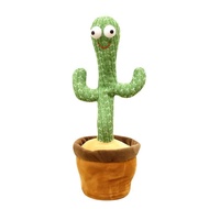 Interactive Talking Cactus Plush Toy - Mimics Speech, Dances to Music - Fun Gift for Kids