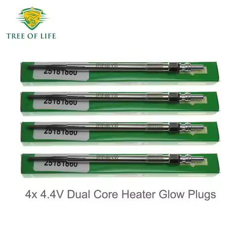 4x 4.4V Dual Core Heater Glow Plugs 25181860 For Chevrolet Captiva (C100, C140) 2.0 2.2 D 2011 2012 
