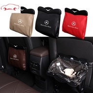 Car Seat Back Bin Trash Automobiles Leather Organizer Storage Bag For Mercedes Benz AMG E200 W210 W203 W124 W204 W211 W123 W205 W212 W203 C200 E350 A180 CLA A45 E240 E250 C200 GLC