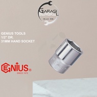 Genius Tools 1/2 Dr. Hand Socket 31mm 6pt - Shock Wrench 31mm 6pt