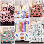 BED - DOUBLE SIZE 48X75" - BED SHEET SET W/ 3 PILLOW CASE - CANADIAN COTTON