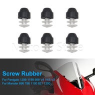 Motorcycle Windshield Glass Fixing Screw Rubber For Ducati Panigale 1299 1199 959 V4 V4S V2 Monster 