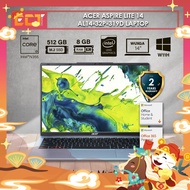 Acer Aspire Lite 14 AL14-32P-319D / 370U Laptop (i3-N355 3.9GHz,8GB D5,512GB SSD,Intel,14" WUXGA,W11