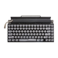 Retro Typewriter Keyboard Wireless Bluetooth Keyboard USB Mechanical Punk Keycaps for Desktop PC/Laptop/Phone