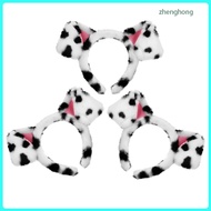 3 PCS Faux Animal Ear Headband Puppy Ears Hair Hoop Dalmatian Prop for Kids Spotted Dog Cosplay  zhe