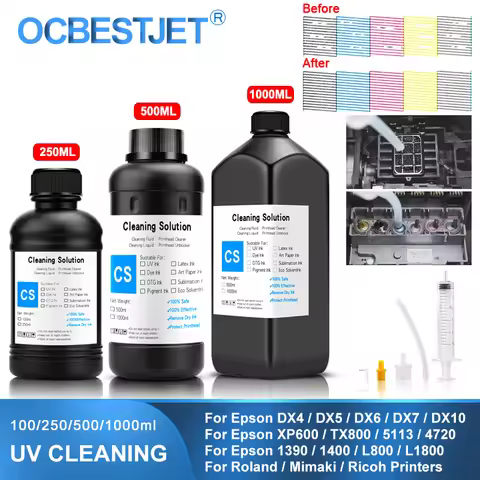 UV Cleaning Liquid For Epson Roland Mimaki Ricoh Konica UV Modified Printer Cleaning Fluid UV DX5 Pr