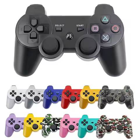 Wireless Controller for PS3, Multiple Colors Available, Dual Vibration Gamepad with Analog Joysticks