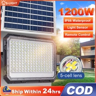 Lampu Solar Light Outdoor Lighting 1200W IP67 Waterproof Solar Spotlight Solar Light Outdoor Waterpr