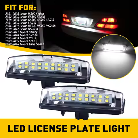 2x License Plate Light for Lexus IS300 Sedan ES300 ES330 GS300 GS400 GS430 LS430 RX330 RX400h HS250h