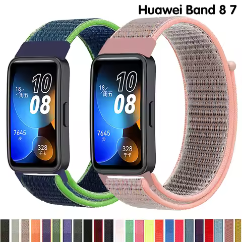 Nylon loop band For Huawei band 8/7 strap accessories Smart watch replacement belt wristband Sport b