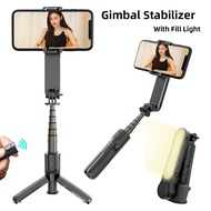 Handheld Gimbal Stabilizer Selfie Stick with Stabilizer Phone Stabilizer with Fill Light Phone Stand