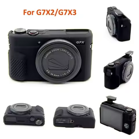 Silicone Camera Cover for Canon G7X Mark II/ G7X Mark III Soft Protective Case Skin for G7X2/ G7X3 G