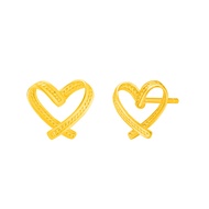Citigems 916 Gold Heart Earrings