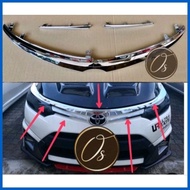 ◮ ➻ ✝ Toyota Vios 2014 NCP150 Front Bumper Grile Grille Garnish Chrome GRILL LINING moulding 2014 2