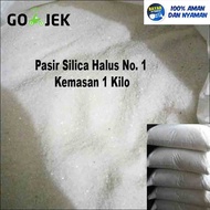 Pasir Putih Silika Halus untuk Aquarium Pasir Putih Silica Nomor 1 {Kemasan 1 Kg}