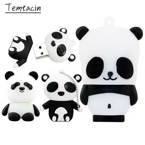 Super Cute Animal Panda USB Flash Drive 128GB Cartoon Pen Drive 8GB 16GB 32GB 64GB 256G Pendrive Usb