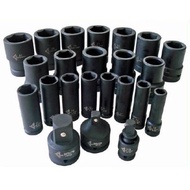 SYG 1/2" Sq.Dr 6 point Long Deep Impact Socket,Size from 8 mm ~ 27 mm.