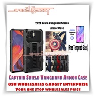 (Gift+2021 Captain America Vanguard Armor stand Case) Mi Po co F3 Red mi Note 6 9 10 5G 9A 6 6A M3 P