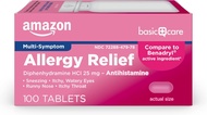 Amazon Basic Care Allergy Relief Antihistamine Tablets – Diphenhydramine HCl 25mg For Allergy Sympto