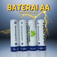 Baterai Cas AA Phytona Original SNI Isi 4 PCS 1500mAh Rechargeable 1.2 Volt Baterai Isi Ulang