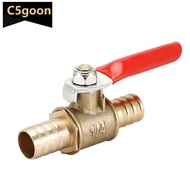 C5GOON 1/4 Small Valve 6mm 8mm 10mm 12mm Hose Barb Inline Brass Water Oil Air Gas Faucet Shutoff Fue