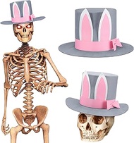 Geyoga 12 ft Skeleton Accessories 12 ft Skeleton Hat Outdoor Giant Skelly 12 Foot Giant Skeleton for