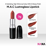 MAC Lustreglass Lipstick 3g [#543 POSH PIT, #544 BUSINESS CASUAL, #549 PAD]
