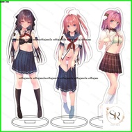 Yb AOKANA Four Rhythms On Blue Acrylic Plate Stand Plate Home Desktop Decoration