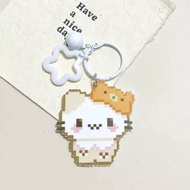 Cat Bead Cute Handmade Keychain Ring